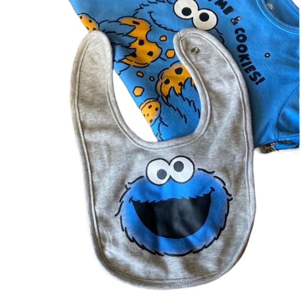 Sesame Street Cookie Monsters Bodysuits & Bibs - Picture 8 of 16